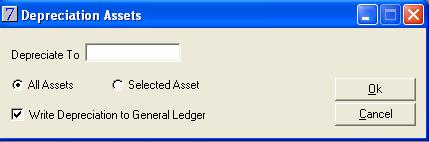 Depreciate Assets Depreciation of Assets should be an annual routine, as part of the preparation of annual accounts. In VisionVPM, Assets can be depreciated either individually or all together.