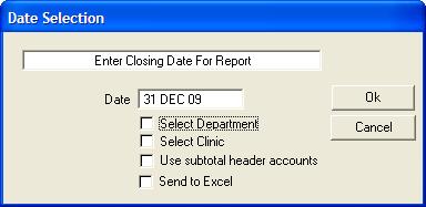 Monthly Profit and Loss The Monthly Profit and Loss report displays twelve months of your income and expenditure. 1) Go to: Main menu > General Ledger module > Reports menu > Monthly Profit and Loss.
