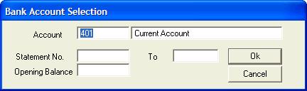 Bank Reconciliation Check If you are using the General Ledger module in VisionVPM you should run the Bank Reconciliation Check for the previous 10 statements, to ensure your bank statements are