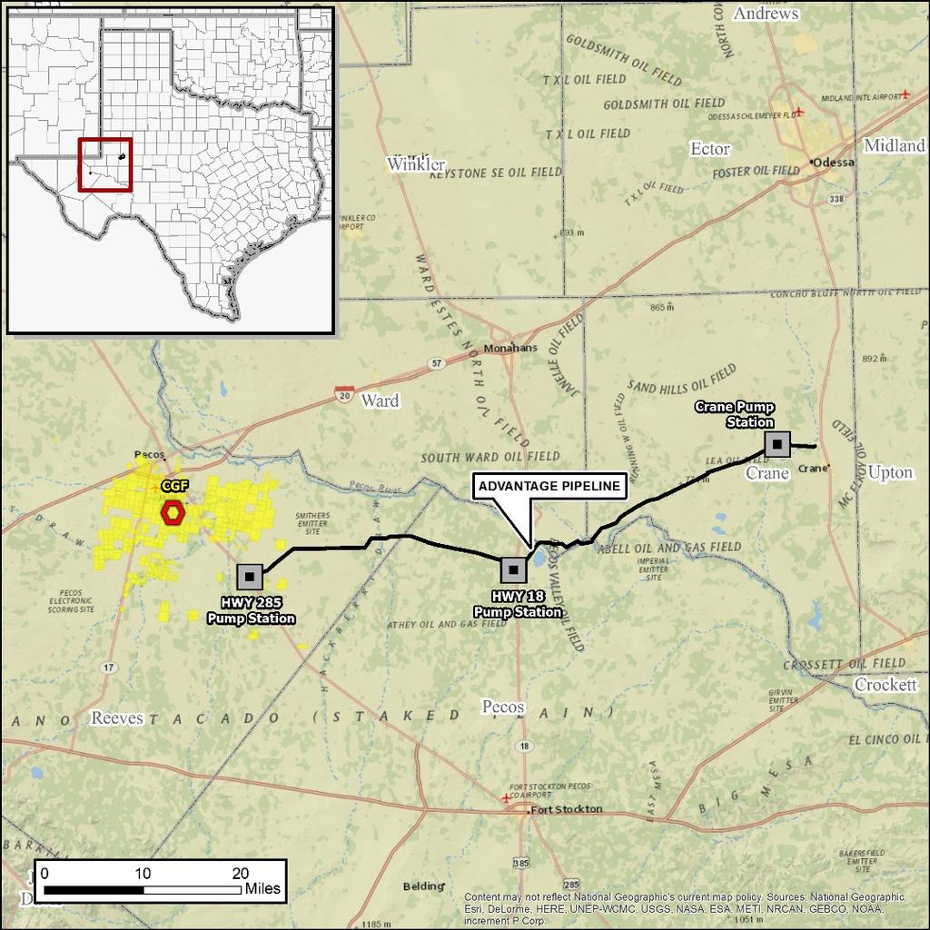 11 Delaware Basin: Advantage Pipeline JV Advantage Crude Oil System 70 mile, 16 inch crude oil pipeline connecting the Southern Delaware Basin to Crane, TX System Map 150,000 Bbl/d throughput