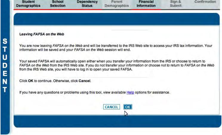 3) You will be directed to the IRS s website, where you will authorize the IRS to submit your