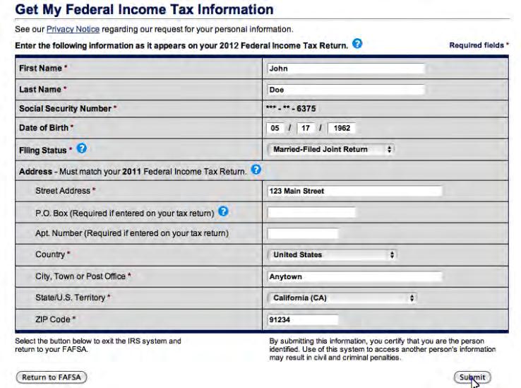 4) Each tax filer (both the student and parent) must list his/her complete name and address