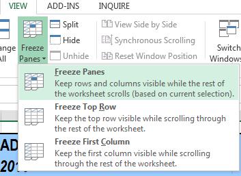 Reference: Freeze Panes in Excel The Freeze Panes function in Excel allows you to scroll through a worksheet while
