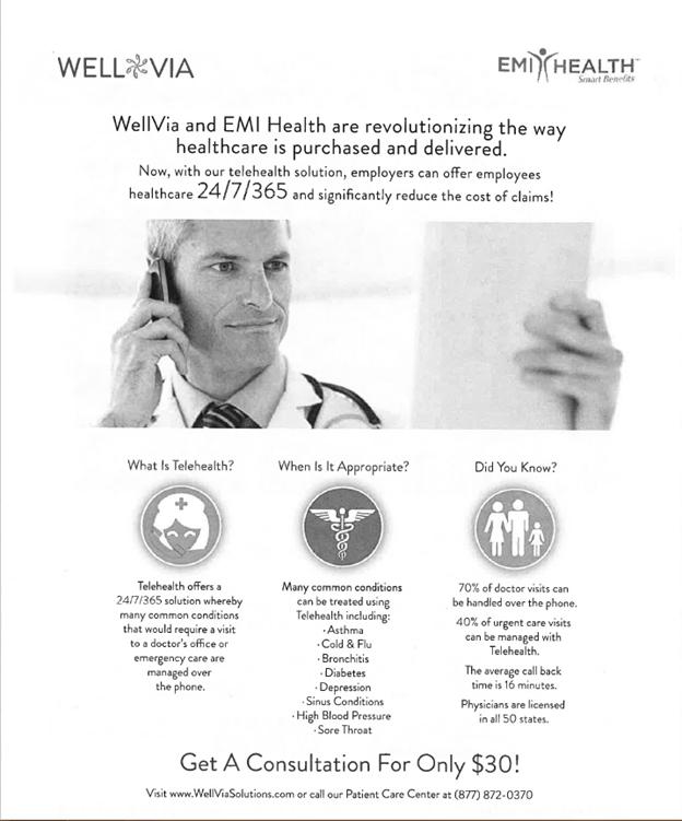 A Benefit connected to either Medical Plan EMI Health WellVia Program Available to any employee, spouse, or child enrolled in the University s medical plan(s).