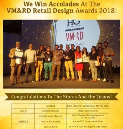 Retail Awards in Q4 FY18 Central received the flowing awards covering all 3 categories at VM & RD Retail Design