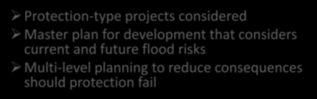 Fast growing urban areas New development increases consequences of flooding As lower risk areas are built out, higher and higher risk areas are developed Reduction in natural areas increases