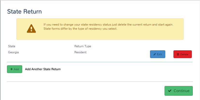 Practice Lab displays the State Return page: 2.