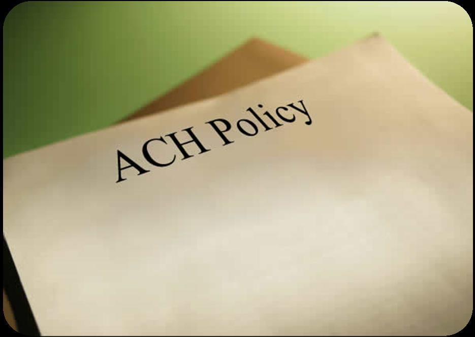 ACH Policy Territory Territory SEC Codes SEC Codes Originator Originator Types