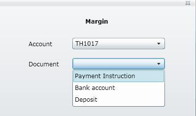only be deposited to his bank account previously registered with our company. Payment Click [Margin] for payment.