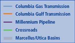 9 Bcf/d Strong base business undergoing significant expansion to connect growing Marcellus/Utica supply Columbia Gulf Transmission 3,341 mile (5,377 km) FERC pipeline with