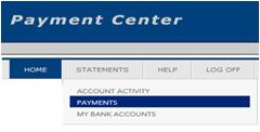 cancelling payments: From the Statements menu, select Payments.