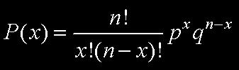 The Binomial Probability Formula n = # of times experiment is done x = # of outcomes you want p = probability of