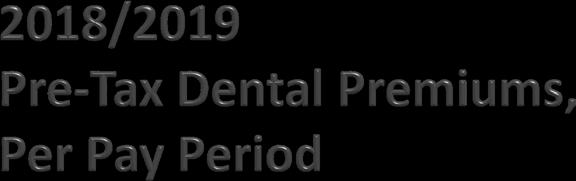 Delta Dental Premier/PPO Employee $1.82 Ee +1 $3.58 Family $6.