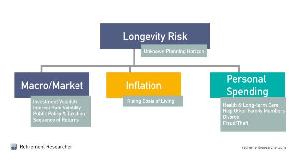 risk Unknown longevity Spending shocks
