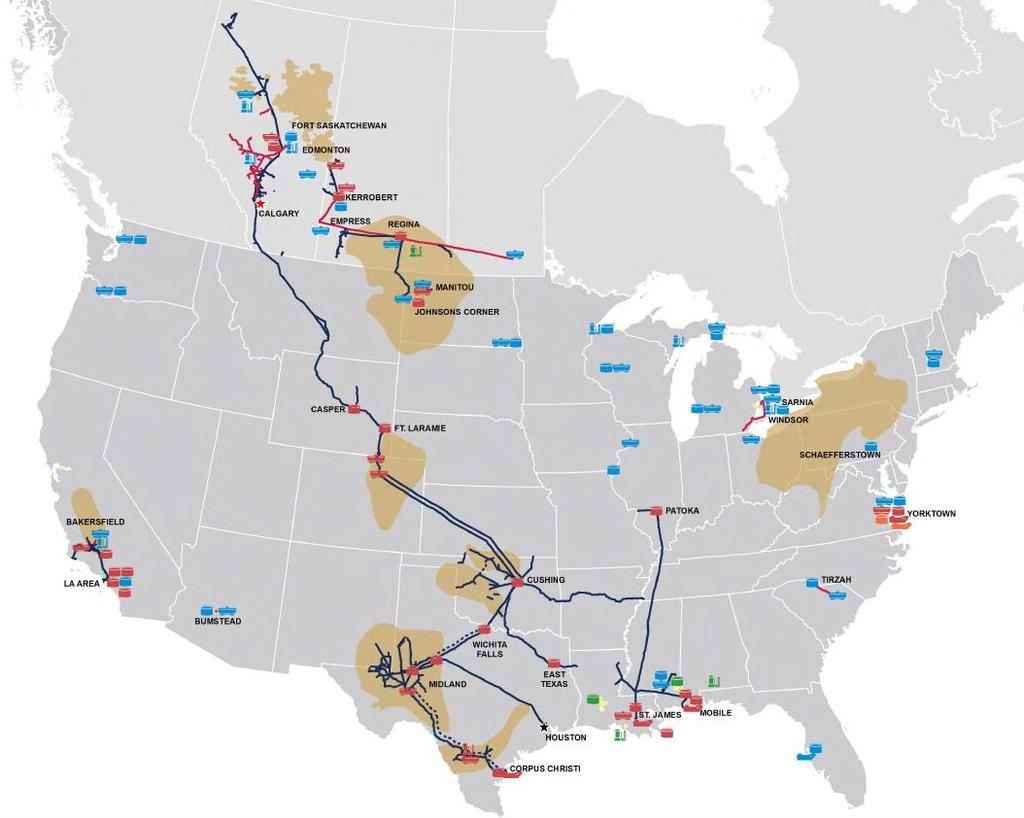 Over Past 20+ Years, PAA Has Developed One of the Largest and Most Integrated Midstream Systems in North America PAA s Crude Oil