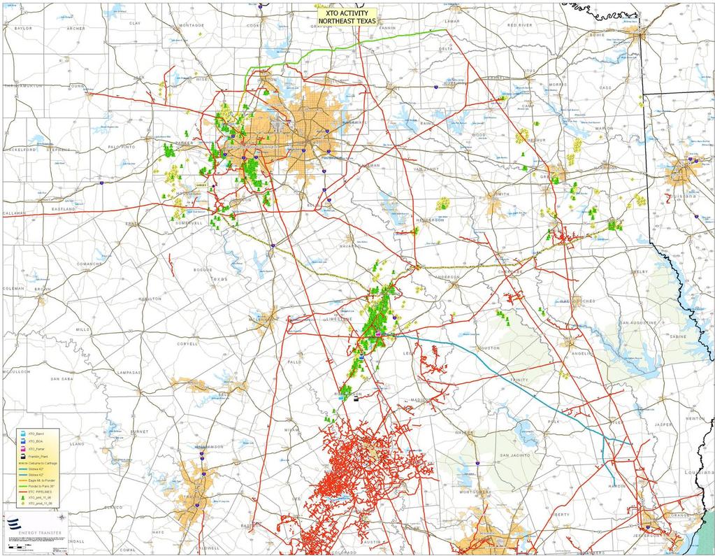 XTO Activity Northeast Texas Station 802 MidContinent Express Cleburne