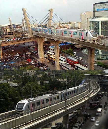 Mumbai Metro Only East to West rail connectivity: 12 kms elevated corridor with equity investment of ` 2,000 crore Served over 39 crore passengers - Fastest in the world Achieved average daily