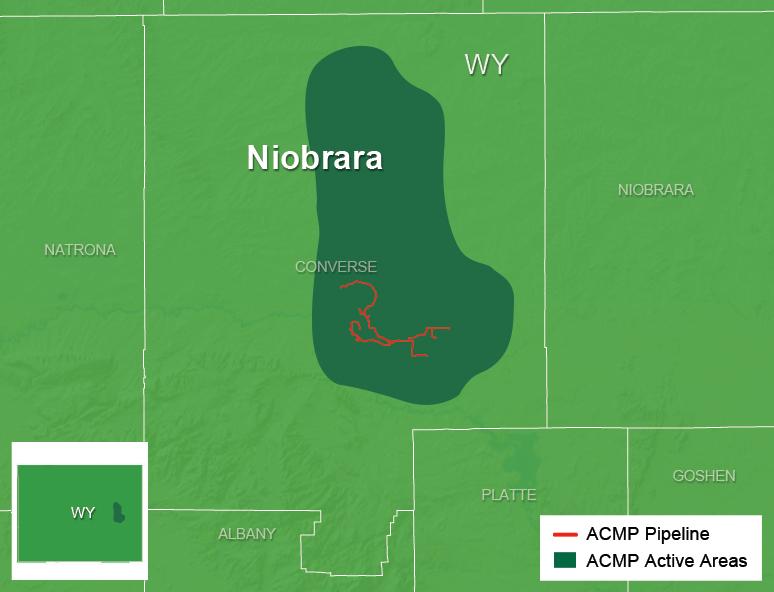 CMD NIOBRARA OVERVIEW LIQUIDS-RICH GATHERING & PROCESSING DEDICATION WITH COST OF SERVICE CONTRACT STRUCTURE Asset Summary Asset Map Resource Associated Gas (Oil), Wet Gas Services Gathering,