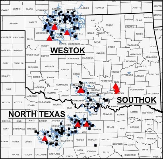 Inlet Volume (MMcf/d) Gross NGL Production (MBbl/d) Leading Oklahoma, NorthTX and SouthTX Positions Summary Four asset areas, which include 13,400 miles of pipe
