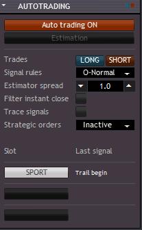 8. Automated Trading Besides manual trading by using normal orders and semi automated trading by using strategic orders, StereoTrader also supports signal triggered full automated trading.