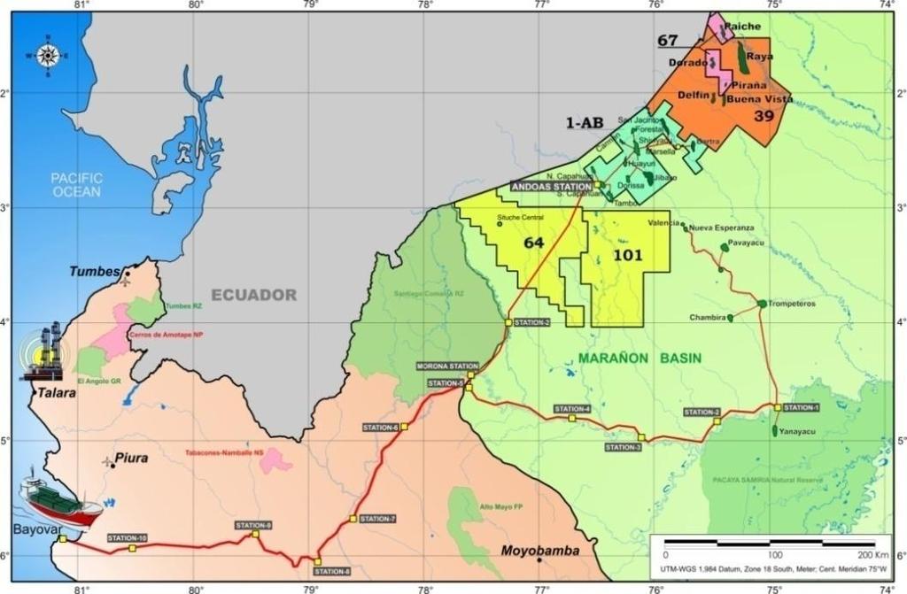 12 Peru North Marañón Oil Repsol (55%, operator) and Conoco (35%) drilled three consecutive heavy oil discoveries in Block 39 (05-06).