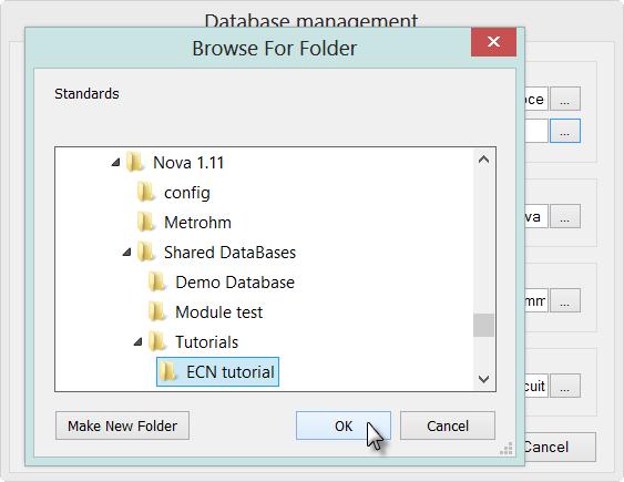 8 An ECN measurement on the dummy cell An ECN tutorial folder is located in the Program