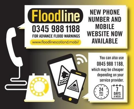 Floodline Floodline (0845 988 1188 / 0345 988 1188) UK service provided by the Environment Agency in England and Wales and by SEPA in Scotland.