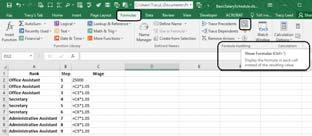 Use Excel AutoFill to copy formula to all cells, click and drag cell corner icon, select Copy Cells to copy Formula Format the data type in the "Wage" column as Currency, highlight data, right