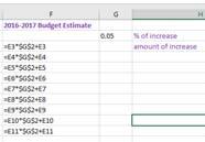 Create a Basic Salary Schedule budget estimate Use Auto Fill to populate Budget estimate column cells with Formula Use