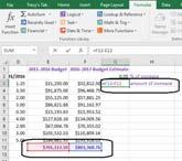 Create a Basic Salary Schedule budget estimate Add a Formula to calculate the amount of increase referencing the two