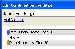 Click OK. Step 4 Right-click on the Price History plot and choose Create Condition.