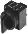 for 3 Illuminated (including holder for 3 Non-illuminated Non-illuminated Non-illuminated Selector switches with 3 switch positions Non-illuminated I-O-II, 2 x 50 operating angle, latching