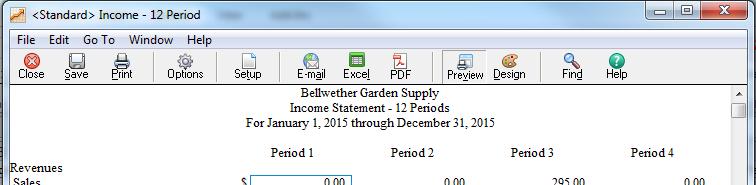 12 Periods and the third line provides specifics for the report, For January 1, 2015 through December 31, 2015.