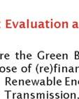 to (re)finance, in whole or o in part, eligible green projects, as