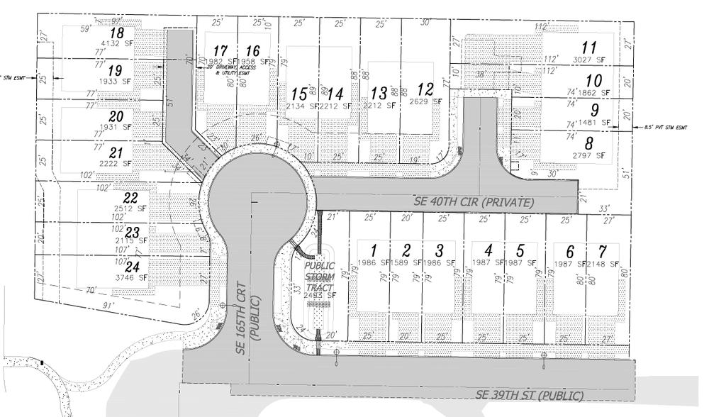 VI. Overall Site Plan The Fishers View Plat consists of 24 lots.