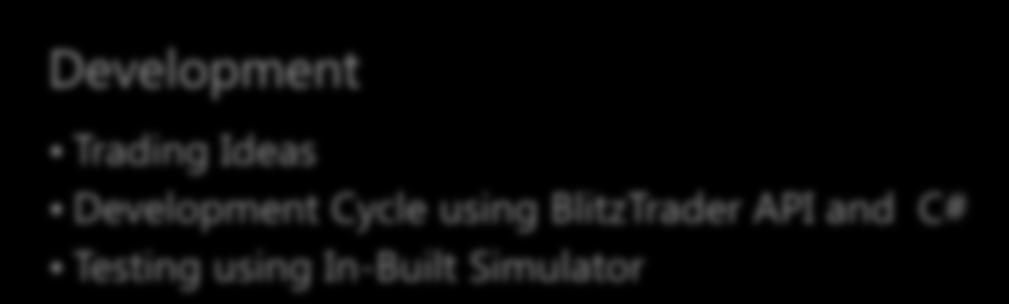 Strategy Development BlitzTrader leverages Visual Studio.