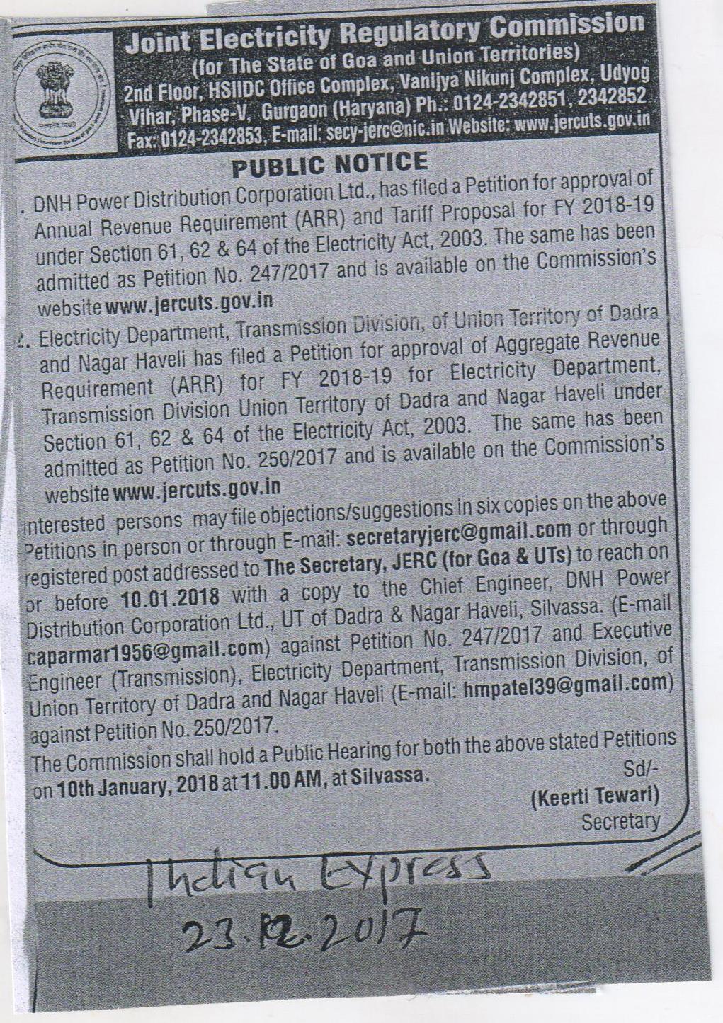 Annexure 2-Public notices published by the Commission True-up of FY 2014-15, FY