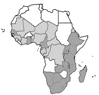 AGOA Country Eligibility Covers Sub-Saharan African Countries 38 Countries qualified (incl.
