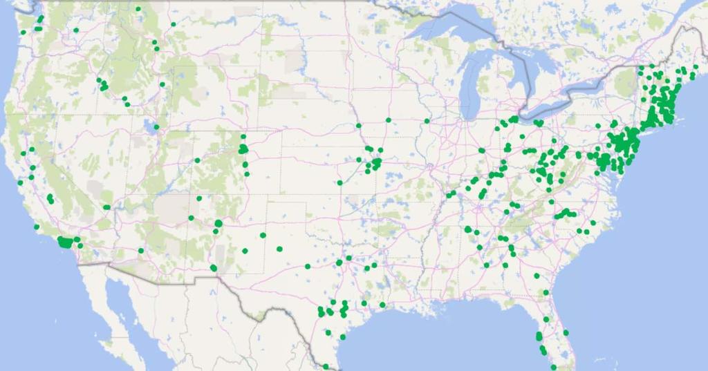 Broad Combined Geographic Scale Over 500 SNF and ALF facilities across 34 states Top 5 states by
