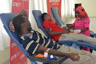 2017 HIGHLIGHTS (CONTINUED) Staff Blood Donation Drive The DTB Tanzania staff came together to donate blood towards the