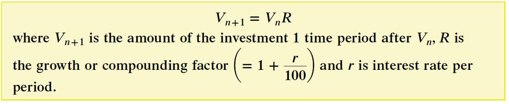 6.4 Compound interest formula From the previous section (6.