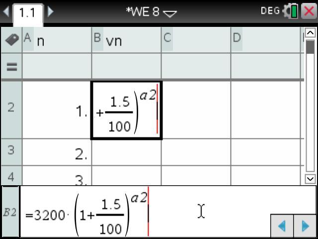 Worked Example 8(c) and 8(d) on CAS calculator Top Tip: Because we want to create a graph in 8(d) we will do this on a list & spreadsheet page On a