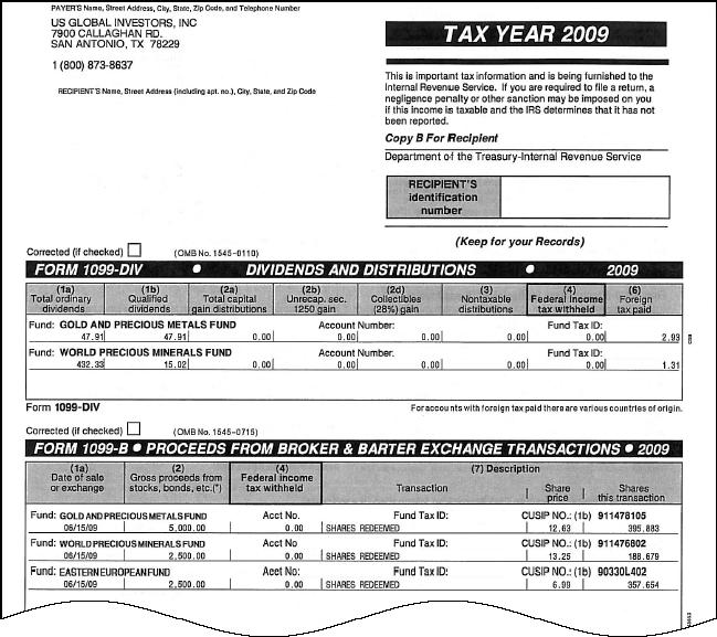 1099-B Form 1099-B What is it? Form 1099-B is a record of any redemption(s) you requested from a U.S.