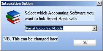 Accounting Module Step 1 - Choose which accounting package you want to use > Change