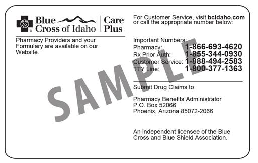 Here s a sample membership card to show you what yours will look like: Card for your medical services Card for your prescription drugs As long as you are a member of our plan you must not use your