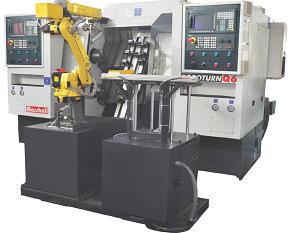 Roboturn are range of machines with automated robotic solutions - these are generally double/four spindle CNC Turning Centers coupled with Robot for automated operation and