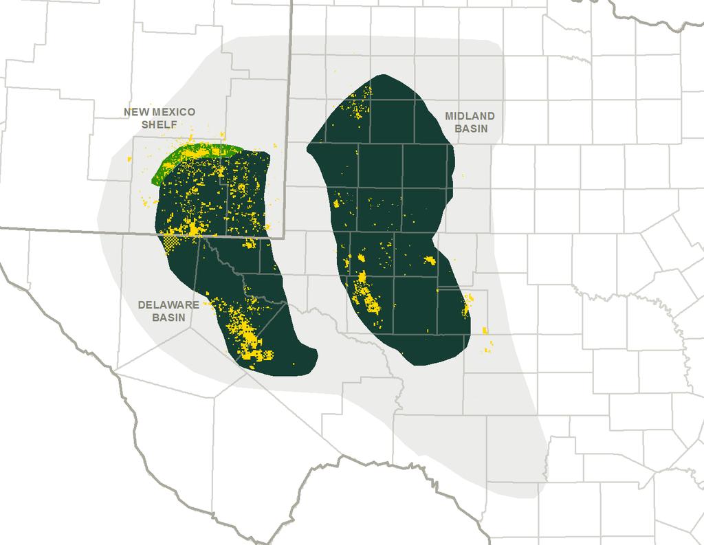 Concho Resources Strategic acreage position in the Permian Basin ~1.