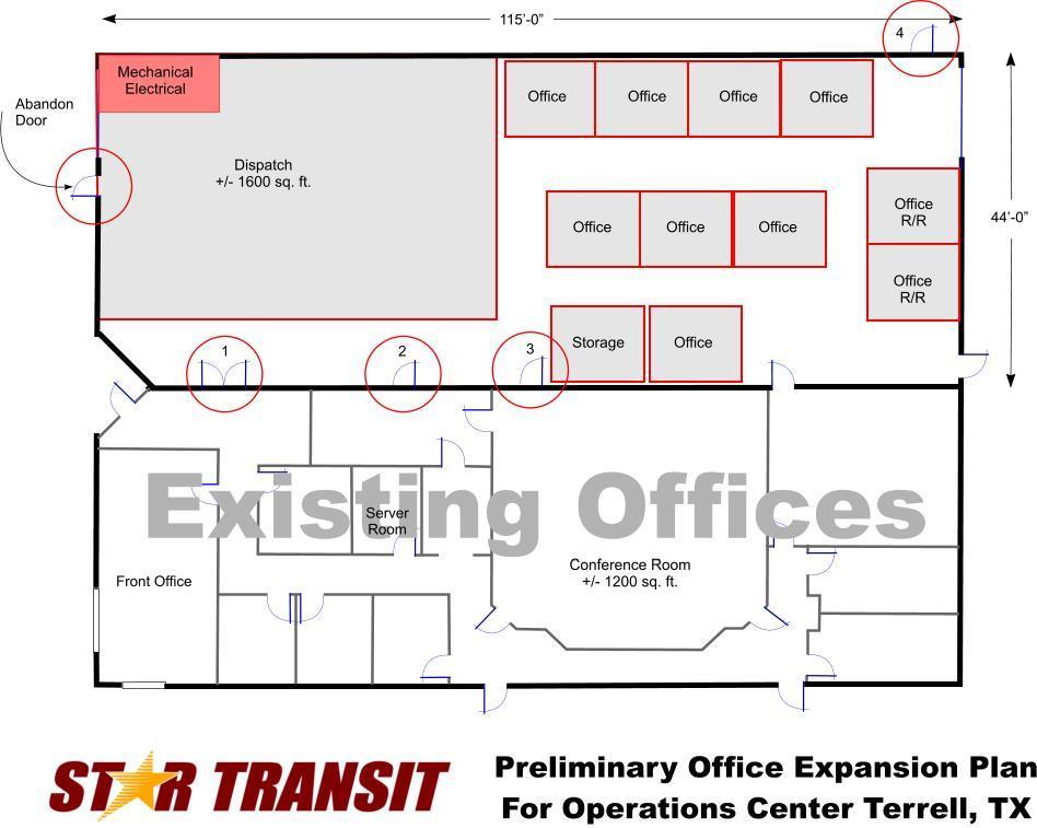 Appendix B: Preliminary Office Expansion Plan This plan is to be considered a suggested floor plan layout only.