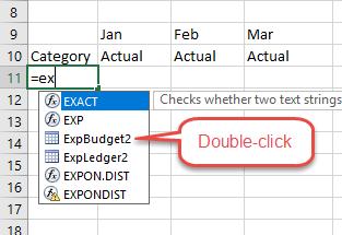 If it is not open already, open the file: advbudget.xlsx Go to the 1Q Report sheet. Set up the Report Worksheet. All we have in the 1Q Report are a few labels in rows 9 and 10.