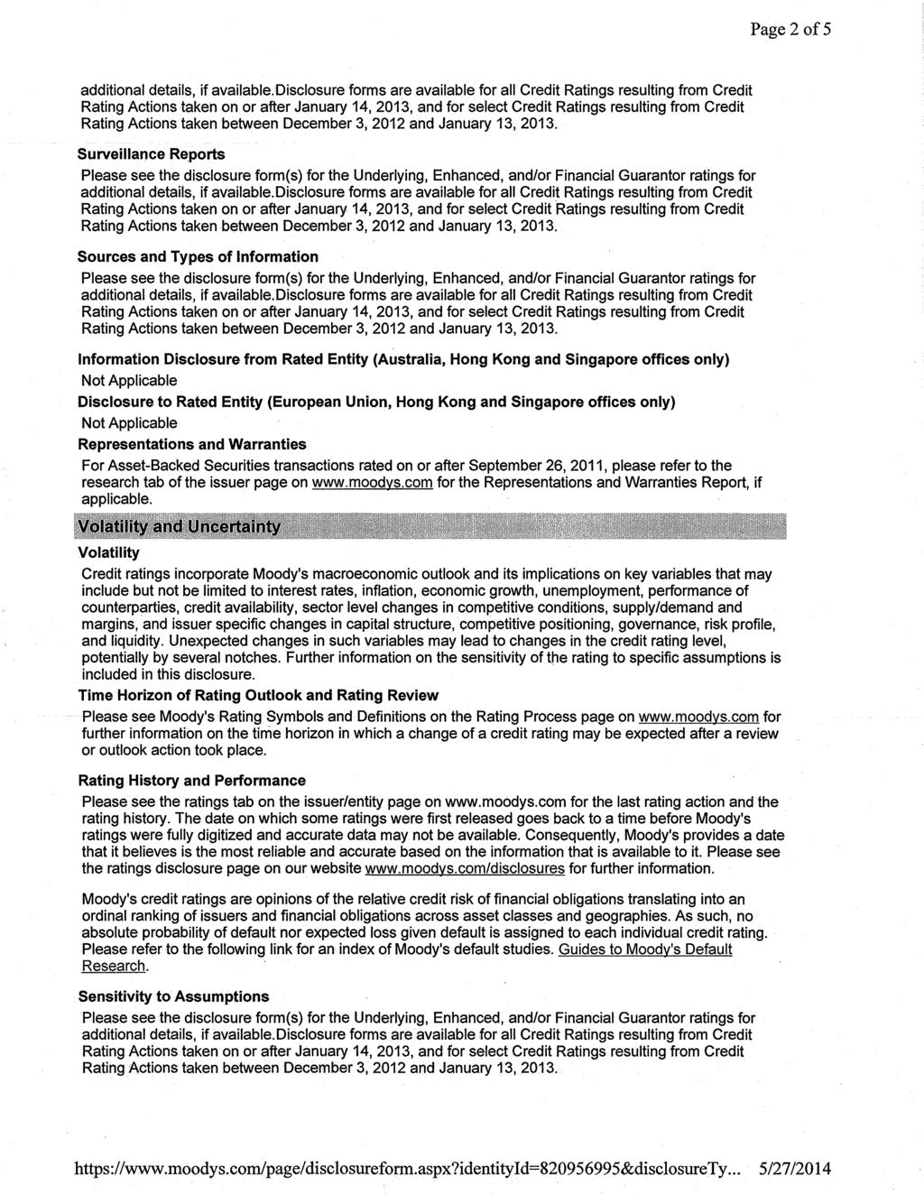 Page 2 of5 Surveillance Reports Sources and Types of Information Information Disclosure from Rated Entity (Australia, Hong Kong and Singapore offices only) Disclosure to Rated Entity (European Union,